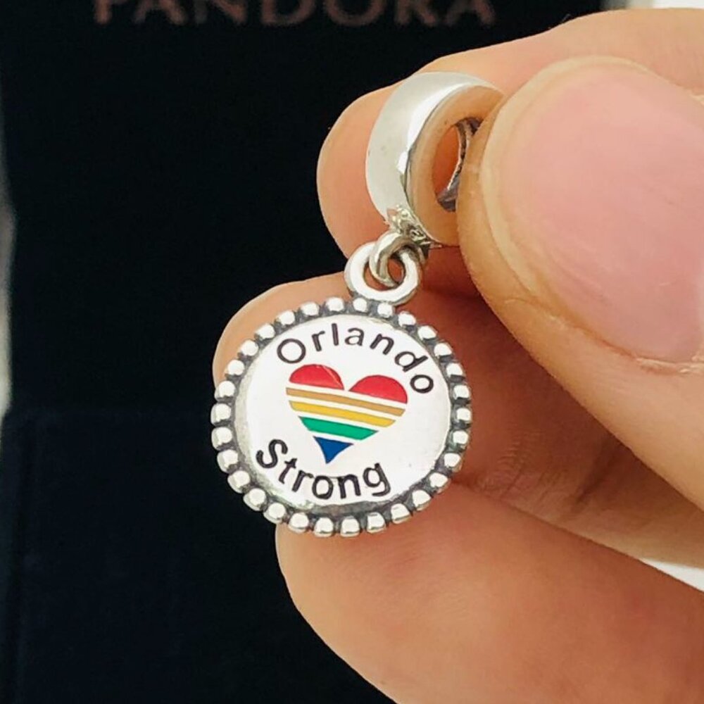 ✨🔥Pandora Orlando Strong Pride Rainbow Charm